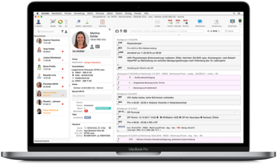 Mit dem MacBook Pro genzenlos mobil unterwegs mit der Praxissoftware tomedo®